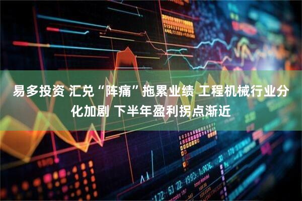易多投资 汇兑“阵痛”拖累业绩 工程机械行业分化加剧 下半年盈利拐点渐近